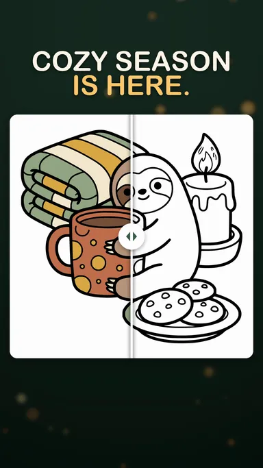 Play video (27 seconds): Coloring a sloth hugging a huge mug