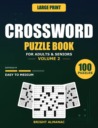 Large Print Crossword Puzzle Book for Adults and Seniors Volume 2 cover