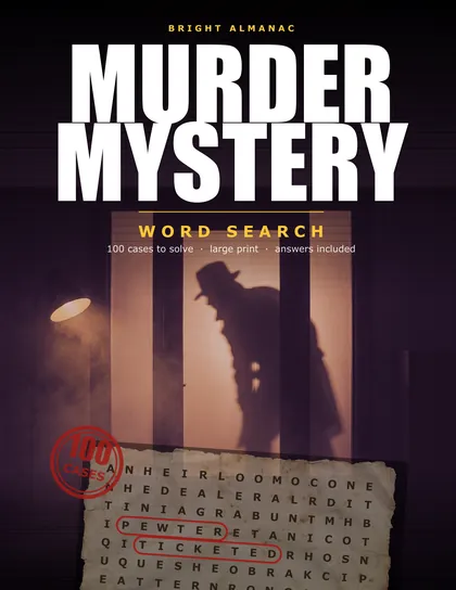 Murder Mystery Word Search for Adults cover