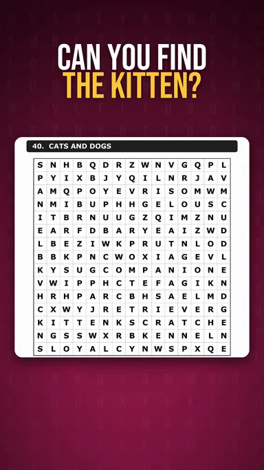 Play video (23 seconds): Can you find the kitten? A word search from the book